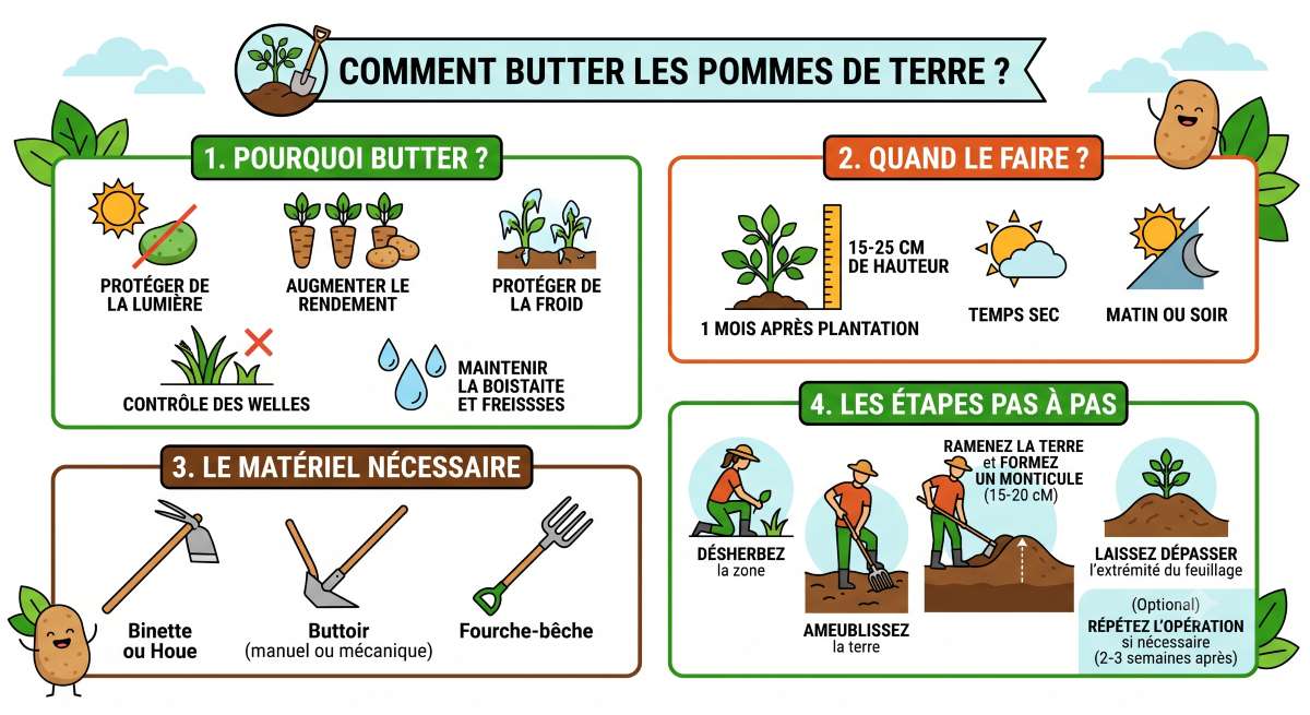 You are currently viewing Comment butter ses pommes de terre : le guide complet pour une récolte généreuse