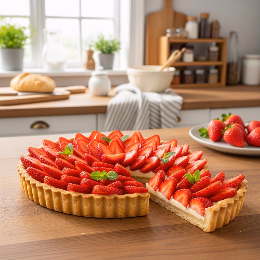 You are currently viewing Recette tarte à la fraise facile et délicieuse