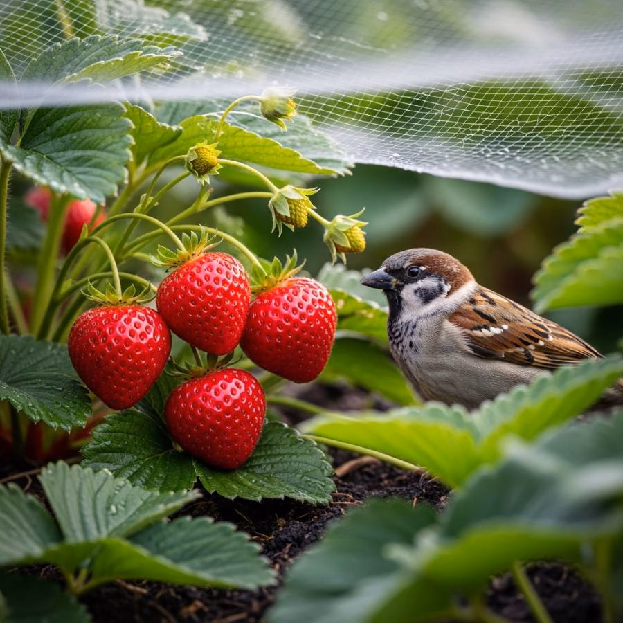 You are currently viewing Protection des fraisiers contre les oiseaux, guide pratique