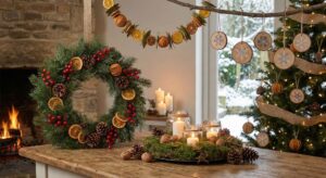 Lire la suite à propos de l’article Déco Noël fait maison avec des matériaux naturels