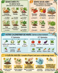Lire la suite à propos de l’article Semis de mars au potager : guide complet