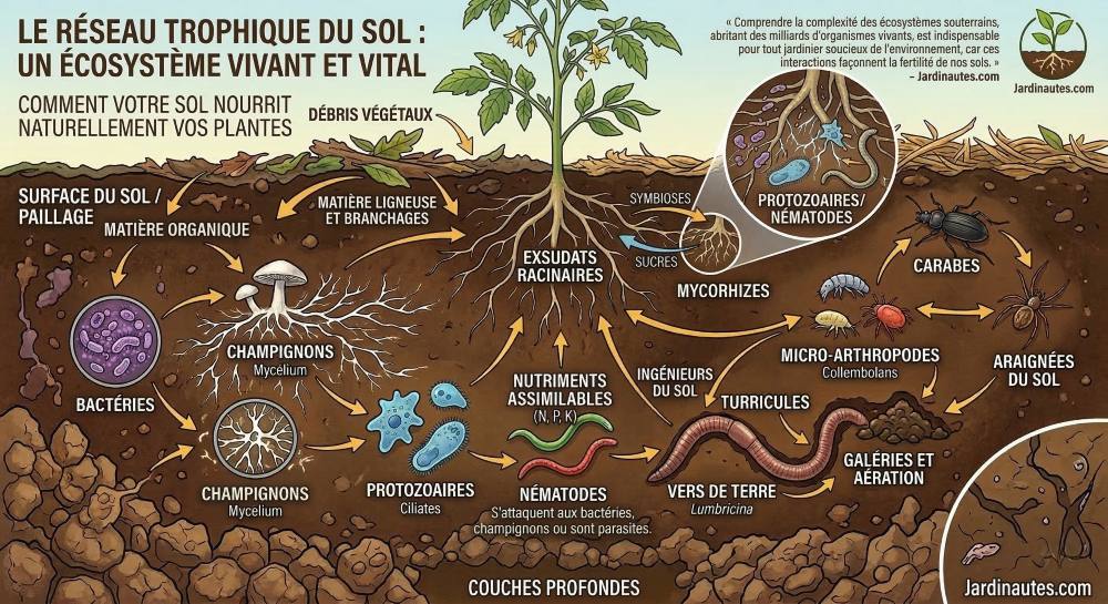 You are currently viewing Réseau trophique du sol et équilibre biologique