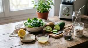 Lire la suite à propos de l’article Smoothie vert détox : recettes simples et bienfaits nutritionnels pour votre vitalité