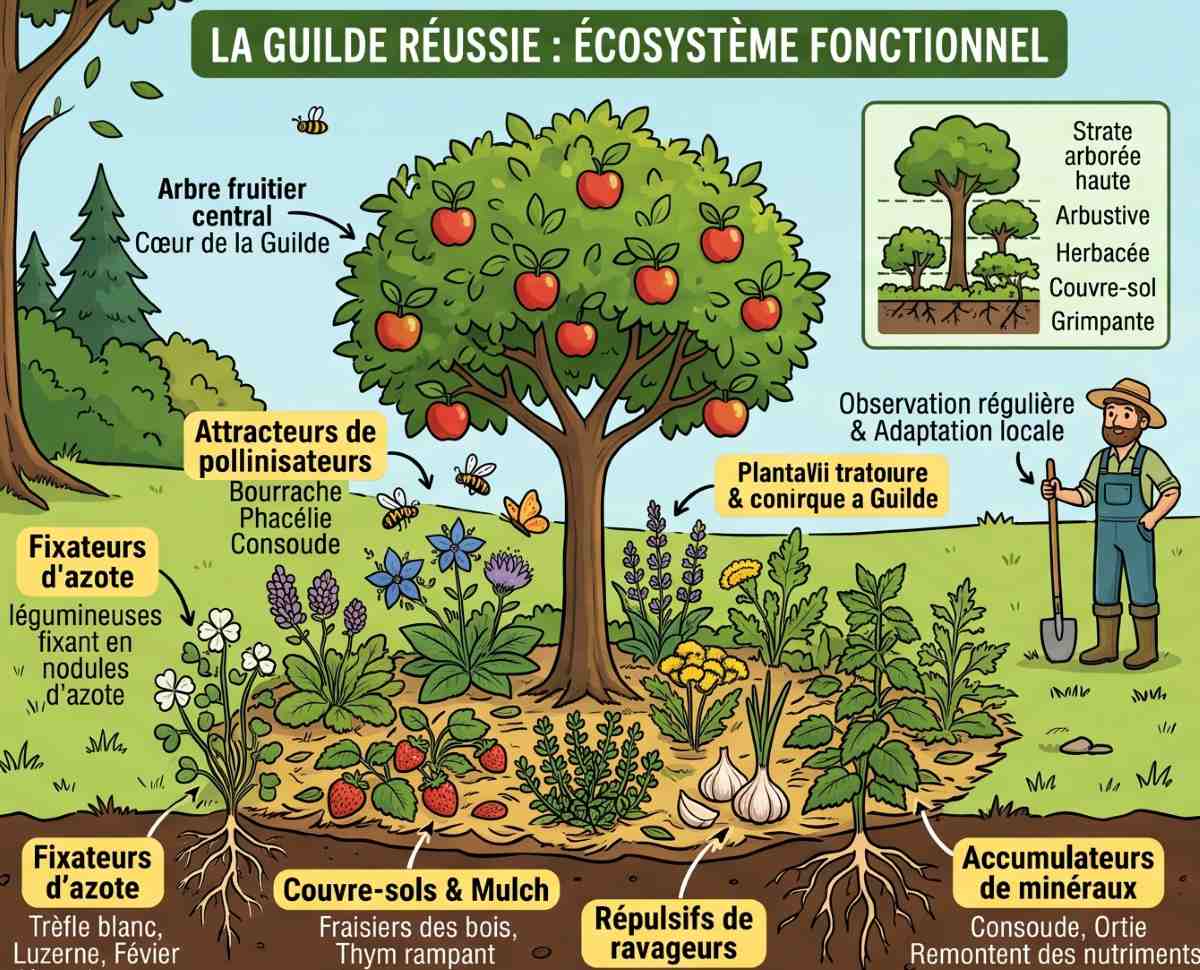 You are currently viewing Les guildes de plantes en permaculture : erreurs à éviter pour des associations réussies