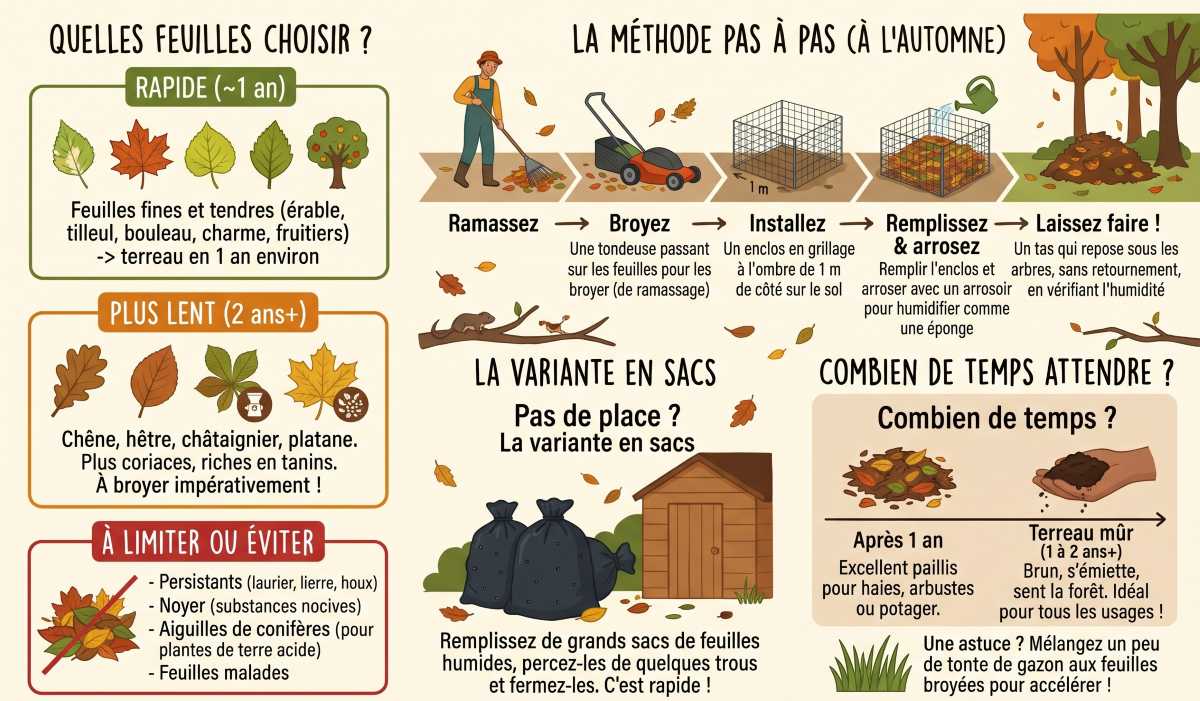 You are currently viewing Terreau de feuilles mortes : méthode simple et délais réels